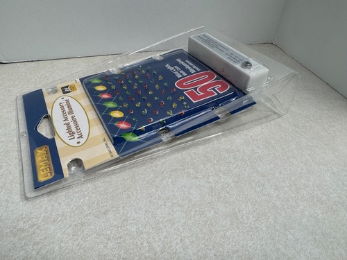 Vintage Lemax 50 Mini Multicolore Rosso Verde Giallo Luci #74704 Natale LE4 - Foto 3 di 5