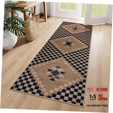 Easy Jute Runner Rug for Entryway, 2x6 Runner Rug Kitchen Rugs Non Slip,