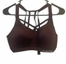 Victoria's Secret BURGUNDY Strappy Incredible Lightweight Max SPORTS BRA 34D EUC