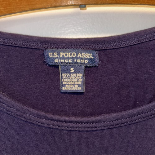 Women’s Navy Blue U.S. Polo Assn. Long Sleeve Crewneck T Shirt Size S Preppy VTG - Picture 2 of 8
