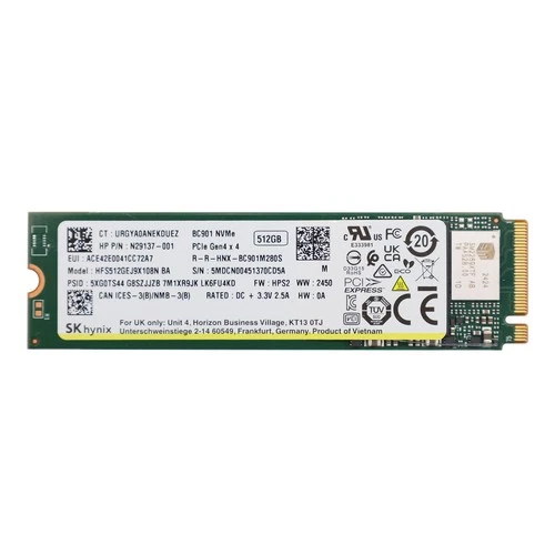 SK hynix N29137 512GB PCIe Gen4x4 NVMe SSD Festplatte HFS512GEJ9X108N 512 GB