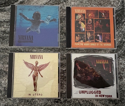 Nirvana CD Lot Of 4: Nevermind, In Utero, Unplugged, From The Muddy Banks