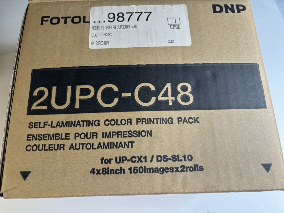 Fotolusio 2UPC-C48 самосламинирующийся 4 x 8 цвет печати упаковка DNP SnapLab новый - Изображение 4 из 4