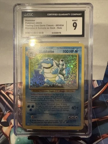 BLASTOISE 2023 Pokemon English TCG Classic Suicune ex Holo CLB 003/034 - CGC 9