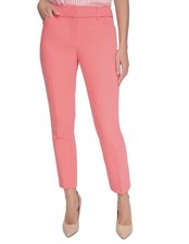 NWT Tommy Hilfiger Womens Sz 12 Slim Fit Ankle Casual Trouser Pants Coral Pink