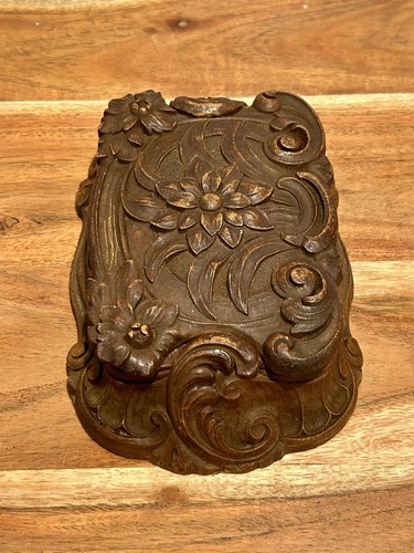 Vintage Syroco Wood Decorative Jewelry Trinket Box Made In USA Syracuse NY - Picture 4 of 11