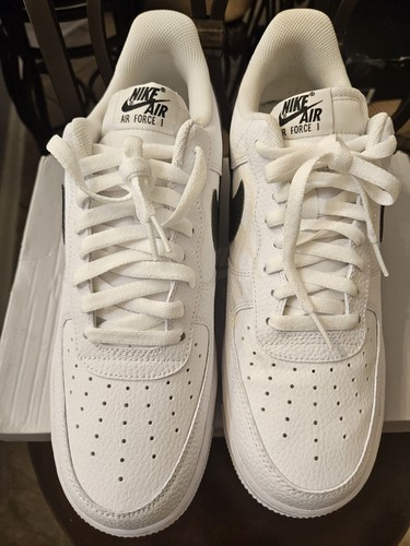 NIKE AIR FORCE 1 LOW WEISS SCHWARZ GRÖSSE 11 HERREN KIESEL LEDER (CT2302-100) - Bild 11 von 17