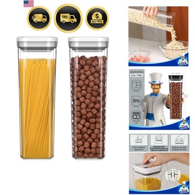 2 Pack Airtight Food Storage Container Set for Pantry Organization