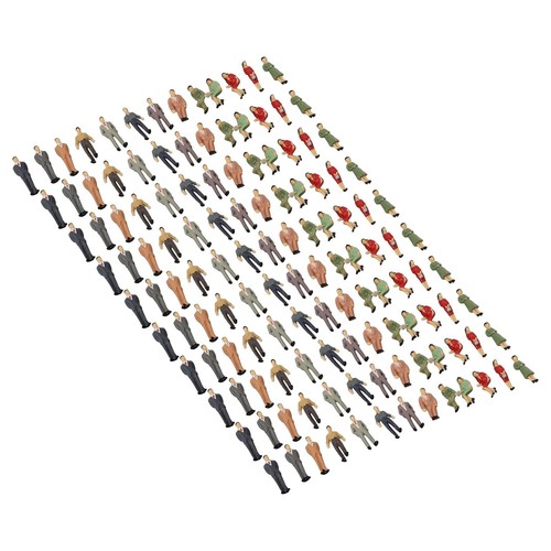 130Pcs O Scale 1:48 Painted Figures People Passenger Different Poses People New - Picture 10 of 16