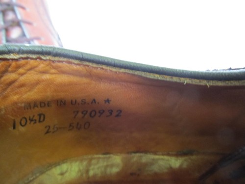 Dexter USA 25-540 Men's Brown Wingtips Pebble Grain Lace up Shoes -Size 101/2 D - Picture 5 of 8