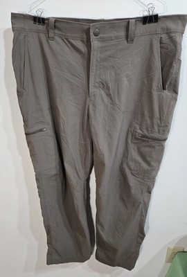 L.L. Bean Men's 38x30 Gray Brown Nylon Hiking Outdoor Tech Pants Free Ship! 