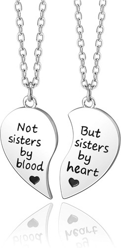 Collar Jovivi BFF de aleación tono plata para 2-5 mejores amigos corazón a juego...  - Imagen 1 de 6