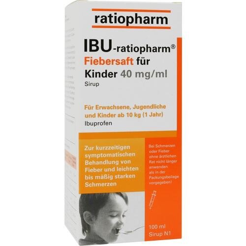 IBU-RATIOPHARM Fiebersaft für Kinder 40 mg/ml 100 ml PZN 00696289