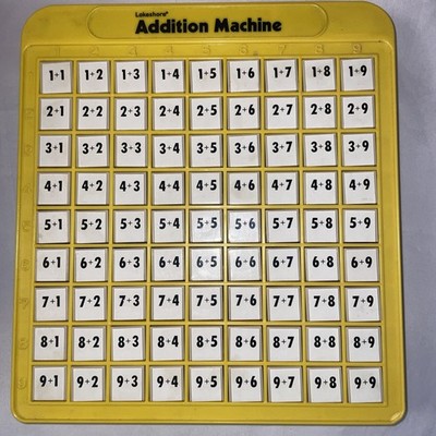 Lakeshore Addition Machine Educational Toy Mathematics Yellow Ages 4-7