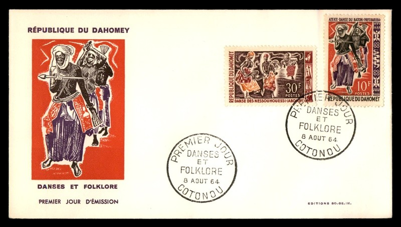 Mayfairstamps Dahomey FDC 1964 People in Costume Dancing Cotondu First Day Cover