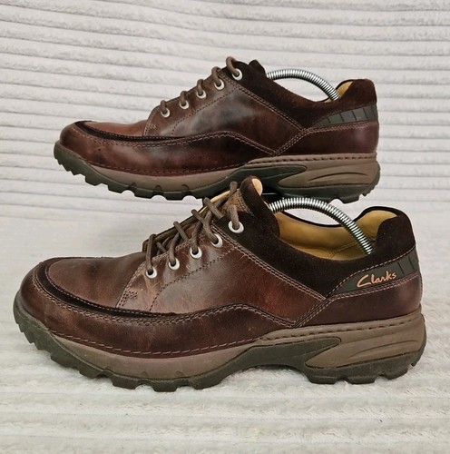Clarks Active Air Brown Leather Mens Shoes Size UK 9.5 Rare Air Design - Bild 2 von 24