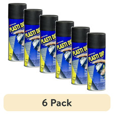  Pack Of 6 Plasti Dip Multi Purpose Rubber Coating Aerosol, Black - 11oz cans