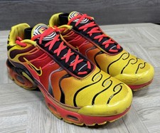 Nike Air Max Plus Chrome Yellow Orange Red Black Youth 6.5 Women's 8 CT0962-700