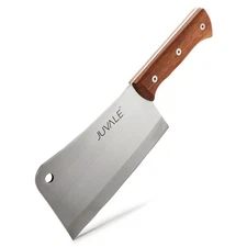 Meat Cleaver Heavy Duty Bone Chopper for Kitchen, Butcher Knife for Chef, 8"