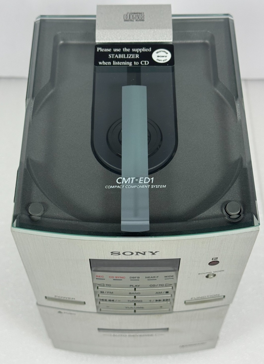Sony CMT-ED1 Micro Hi-Fi Stereo System w/ Speakers Cassette Radio