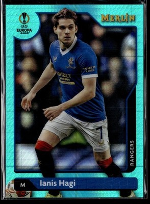 2021-22 Topps Merlin Chrome UEFA Ianis Hagi Aqua Prism Refractor #65