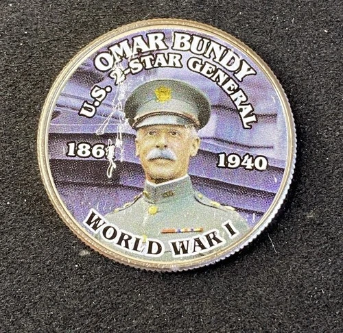 Colorized Kennedy JFK Half Dollar World War I Omar Bundy Free Shipping