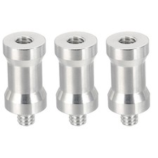 3 x 1/4" to 1/4" Female to Male Camera Spigot Screws Converter Tripod Adapter