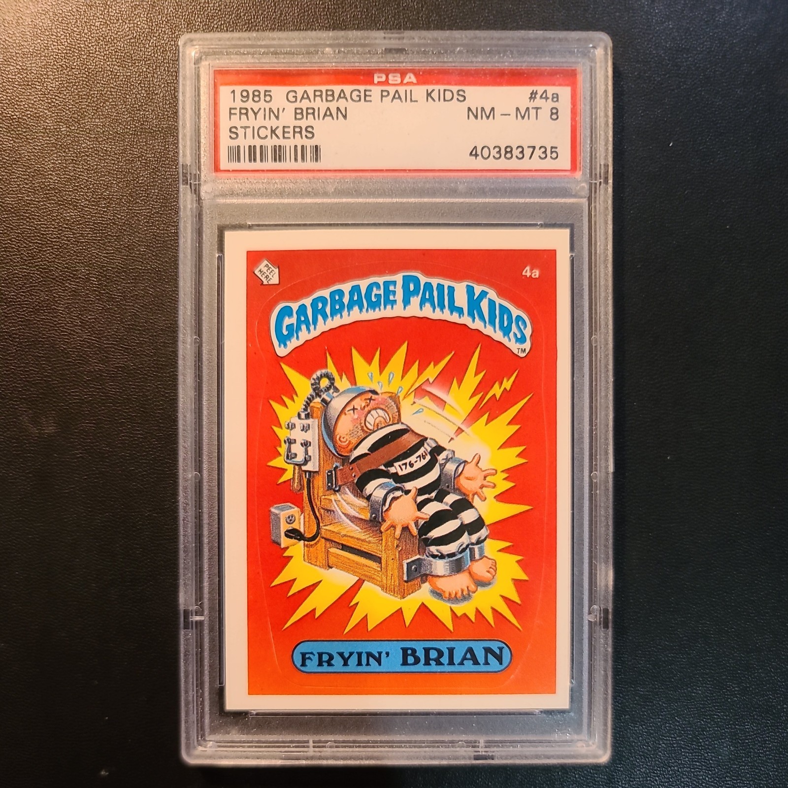 1985 Garbage Pail Kids FRYIN BRIAN #4a PSA 8 NM-MT Matte OS1 Series 1 Topps view 3