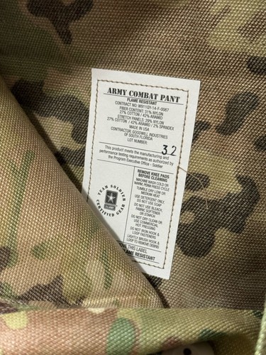 New US ARMY ADVANCED COMBAT PANTS W/ Crye KNEE PAD SLOTS OCP CAMO Large Short - Picture 5 of 8