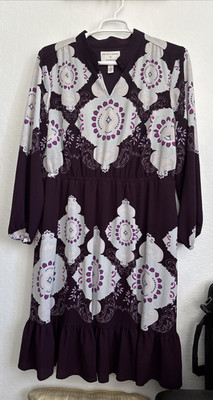 Girl With Curves X Lane Bryant Collection Sz 20 Purple Medallion Print Dress