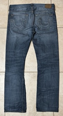 True Religion Ricky Relaxed Straight Medium Wash Jeans Men's Size