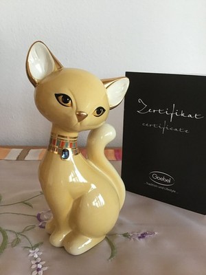 Goebel Kitty de luxe   Katze   Creme Smoke Burma   limitiert Zertifikat  Rarität