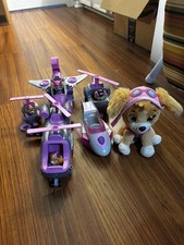 PAW PATROL Toy Lot Skye Helicopter Plane Vehicles Plushie