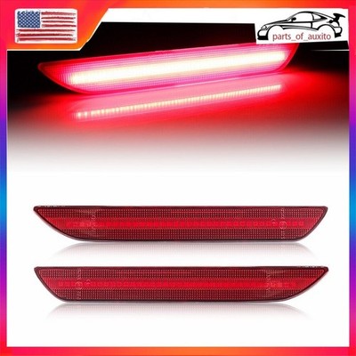 2/4/6 For 2015-20 2022 21 Ford Mustang Red LED Len Rear Bumper Side Marker Light
