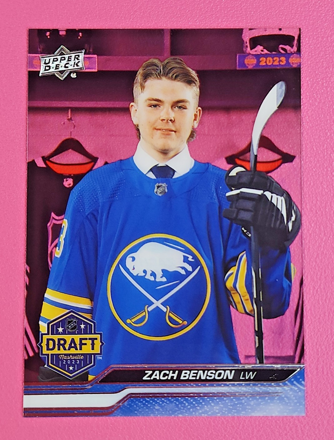 2023-24 Upper Deck #739 Zach Benson Draft Day Clear Cut