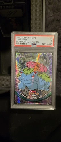 2000 Topps Chrome Pokémon TV Spectra Venusaur #3 PSA 5 EX Holo Rare Vintage