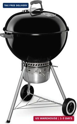 Weber Original Kettle Premium Charcoal Grill, 22-Inch, Black - Outdoor BBQ Grill