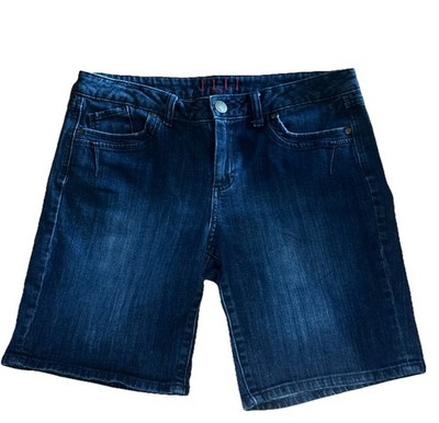 Womens Elle Paris Dark Wash Mid Rise Shorts Size 12  With 9  Inseam