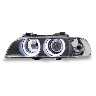 LED Halo Projector Black Headlights For BMW E39 525I 530I M5 LH+RH  1996-2000