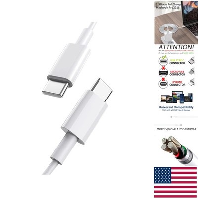 Trustworthy 3.3FT USB C to C Cable Pair - Ideal for Phones, Tablets, and Laptops