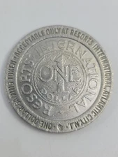 International Resorts 1$ Metal Casino Poker Chip Coin 1987 Atlantic City