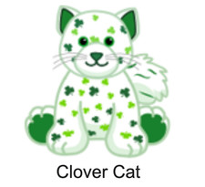 Webkinz Classic Clover Cat Code Only - Virtual Game Pet Kinz St. Patrick's Day