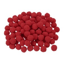 Pom Felt Balls Fabric 1cm 10mm Bright Red for Crafts Project DIY 100 Pcs
