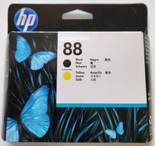 HP C9381A 88 Black/Yellow Printhead Genuine OEM NEW Date 7/2014 Sealed Warranty