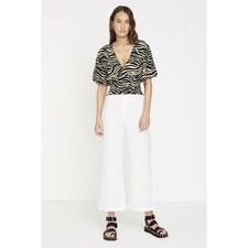 Faithfull The Brand Amaia Zebra Print Top - Size 6 - 5+ items free AU post