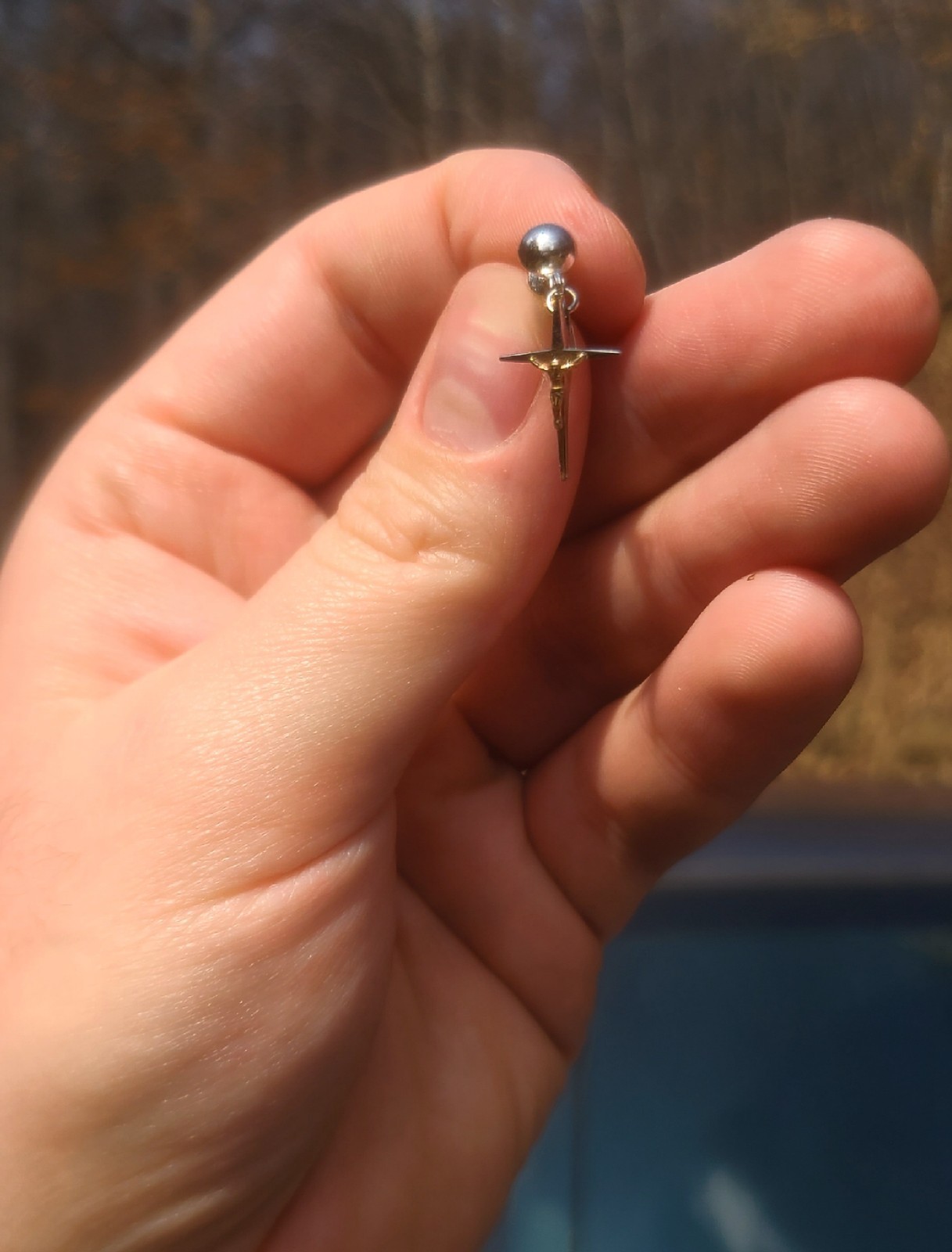 Sterling Silver Cross and TINY Single  Crucifix E… - image 4