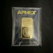 APMEX 1 Oz Gold Bar .9999 Fine Gold, Sealed in Assay Card 4100.00 per troy oz