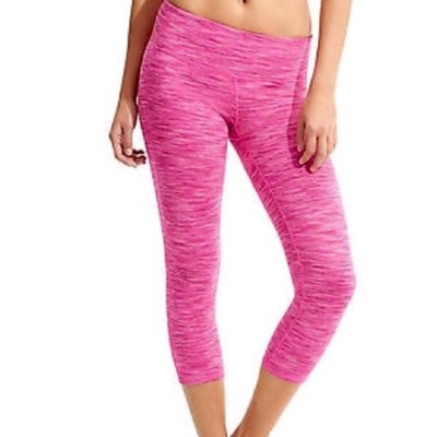 Athleta | Be Free Knicker Pink Space Dye Cropped Athletic Pants Leggings, XXS