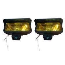 Toyota Yellow Fog Lights Pair Manual Flip Cover Classic Vintage Style