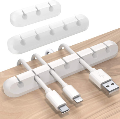 SOULWIT  Kabelhalter Kabelclips, [3 Stück] Kabelmanagement Selbstklebend Kabel O